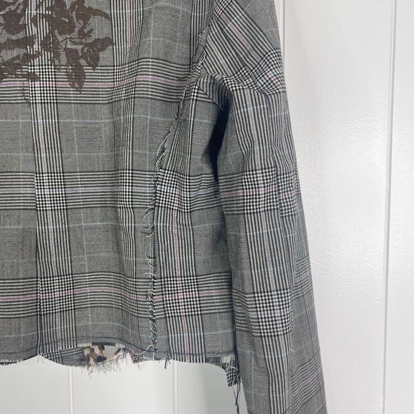 Cooper by Trelisa Chelsea Girl Cropped Deconstructed 1 Button Blazer SZ 10 - Picture 14 of 16